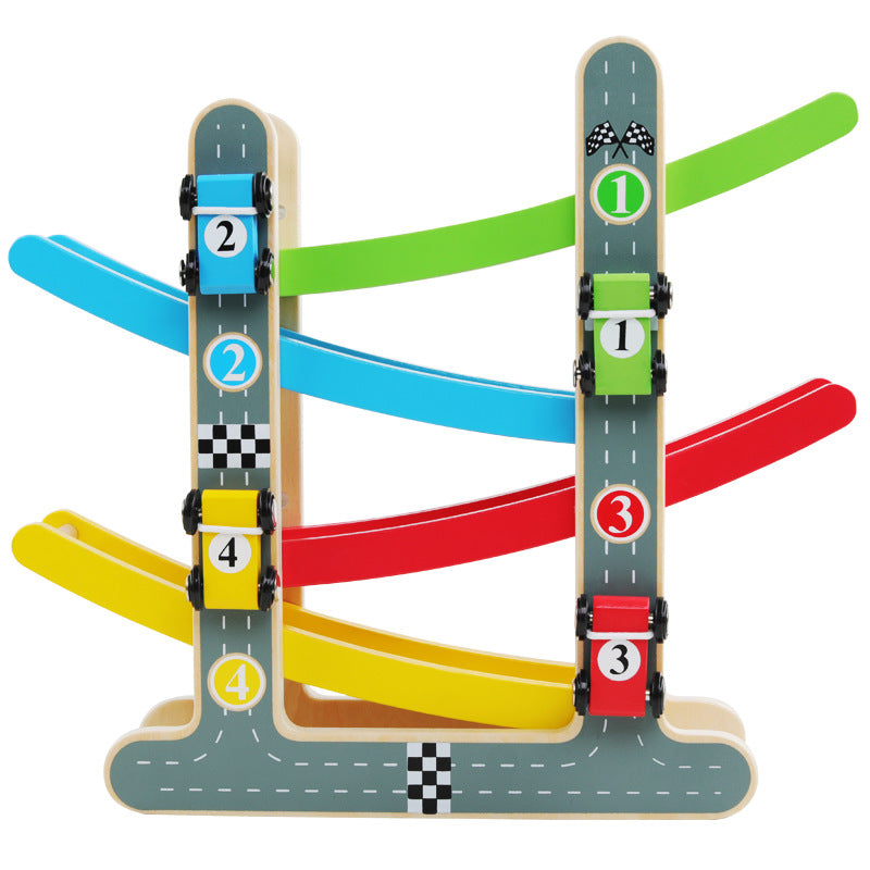 Rampa de madera para coches de carreras Rampa de madera para coches de carreras