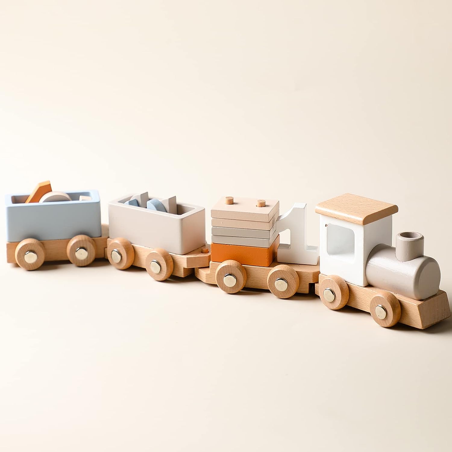 Juego de tren de madera Juego de tren de madera
