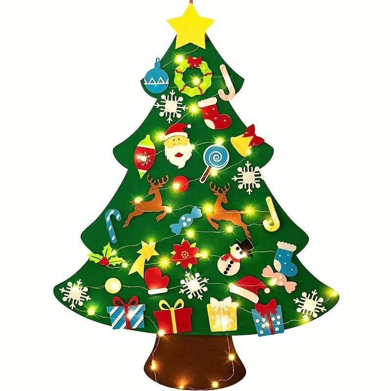 Árbol de Navidad de fieltro hecho en casa Árbol de Navidad de fieltro hecho en casa