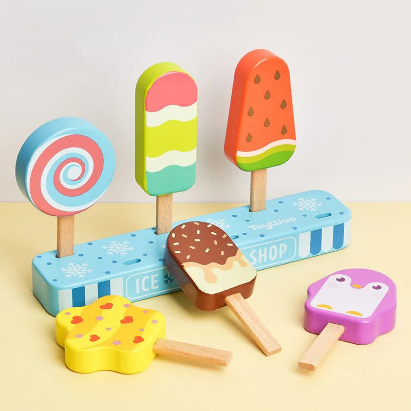 Juego de helados de madera Juego de helados de madera